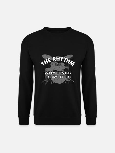 Schlagzeug Drummer Rhythmus Tempo - Unisex Pullover - Schwarz