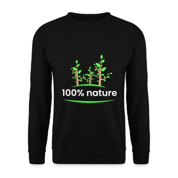 100% nature - Sweat-shirt Unisexe - noir - Devant - Alina (178cm) & Michal (187cm)