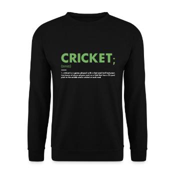 Sport Definition Cricket - Unisex Pullover - Schwarz - Vorne - Alina (178cm) & Michal (187cm)