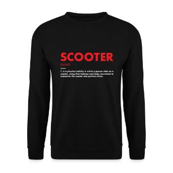 Sport Definition Scooter - Unisex Pullover - Schwarz - Vorne - Alina (178cm) & Michal (187cm)