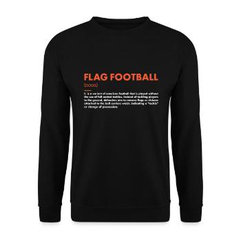 Définition du sport Flag Football - Sweat-shirt Unisexe - noir - Devant - Alina (178cm) & Michal (187cm)