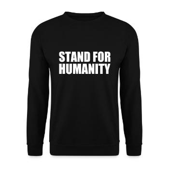 Stand for humanity - Unisex Sweatshirt - black - Front - Alina (178cm) & Michal (187cm)
