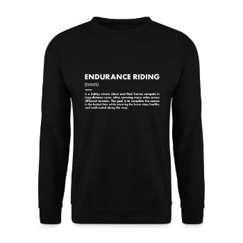 Rider Definition Endurance Riding - Unisex Sweatshirt - black - Front - Alina (178cm) & Michal (187cm)