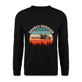 Idée cadeau de tronçonneuse Fabrication de bois Bûcherons - Sweat-shirt Unisexe - noir - Devant - Alina (178cm) & Michal (187cm)
