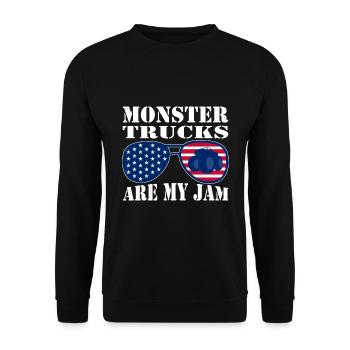 Monster Trucks Are My Jam Monster Truck Show - Unisex Sweatshirt - black - Front - Alina (178cm) & Michal (187cm)