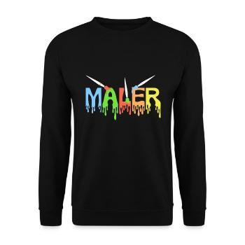 Maler, Zeichner, Handwerker, Künstler - Unisex Pullover - Schwarz - Vorne - Alina (178cm) & Michal (187cm)