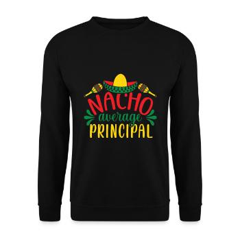 Cinco De Mayo Nacho Average Principal - Unisex Sweatshirt - black - Front - Alina (178cm) & Michal (187cm)