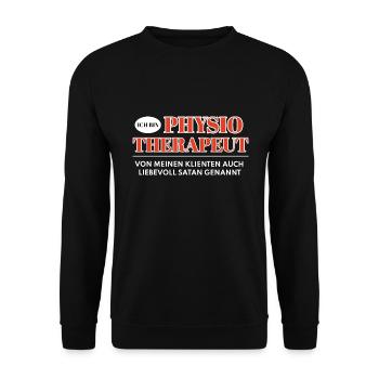Physiotherapeut Physiotherapeut Physio Geschenk - Unisex Pullover - Schwarz - Vorne - Alina (178cm) & Michal (187cm)