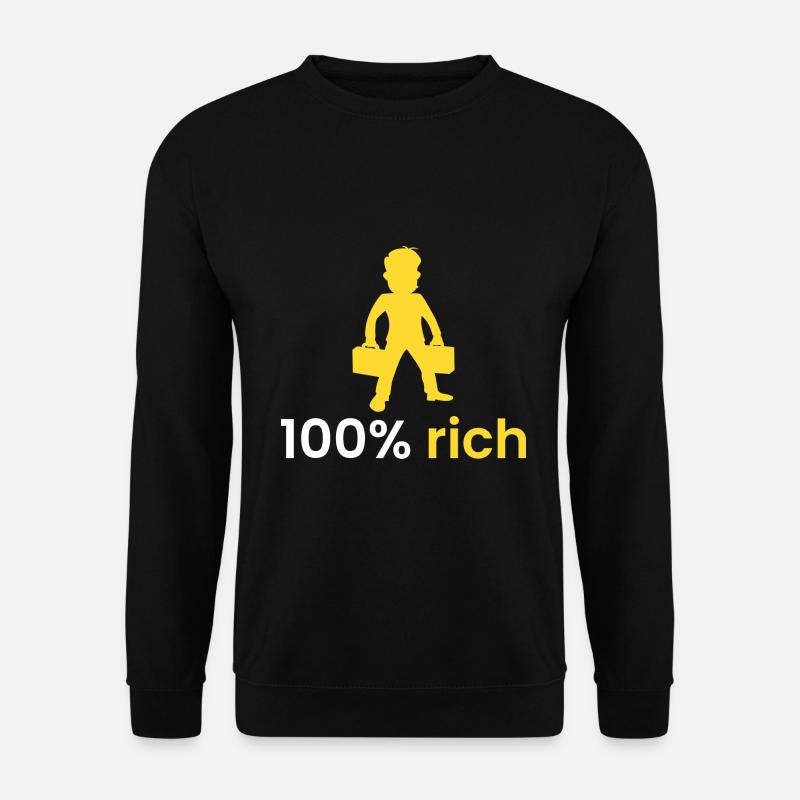 100% reich - Unisex Pullover - Schwarz