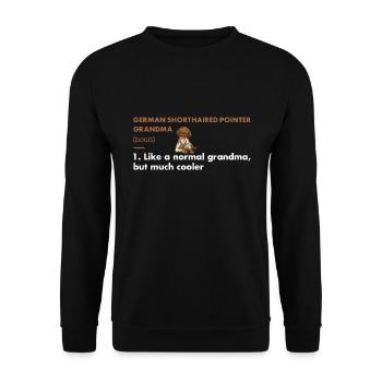 German Shorthaired Pointer Grandma Definition - Unisex Sweatshirt - black - Front - Alina (178cm) & Michal (187cm)