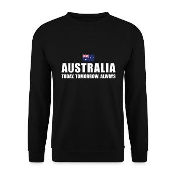 Australia Today Tomorrow Always Australia Rugby - Unisex Sweatshirt - black - Front - Alina (178cm) & Michal (187cm)