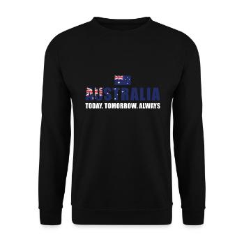 Australia Today Tomorrow Always Australia Rugby - Unisex Sweatshirt - black - Front - Alina (178cm) & Michal (187cm)