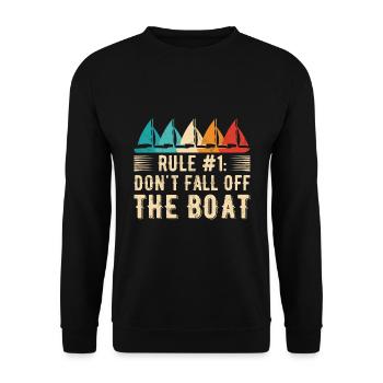 Drôle de dicton de voilier pour le capitaine du bateau - Sweat-shirt Unisexe - noir - Devant - Alina (178cm) & Michal (187cm)