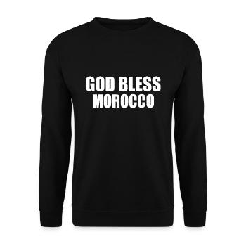 God bless morocco - Unisex Sweatshirt - black - Front - Alina (178cm) & Michal (187cm)