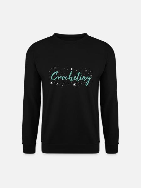 Crocheter Crocheting - Unisex Sweatshirt - black