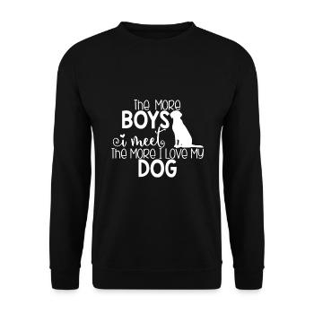 I Love My Dog - Unisex Sweatshirt - black - Front - Alina (178cm) & Michal (187cm)