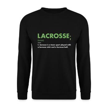 Sport Definition Lacrosse - Unisex Pullover - Schwarz - Vorne - Alina (178cm) & Michal (187cm)