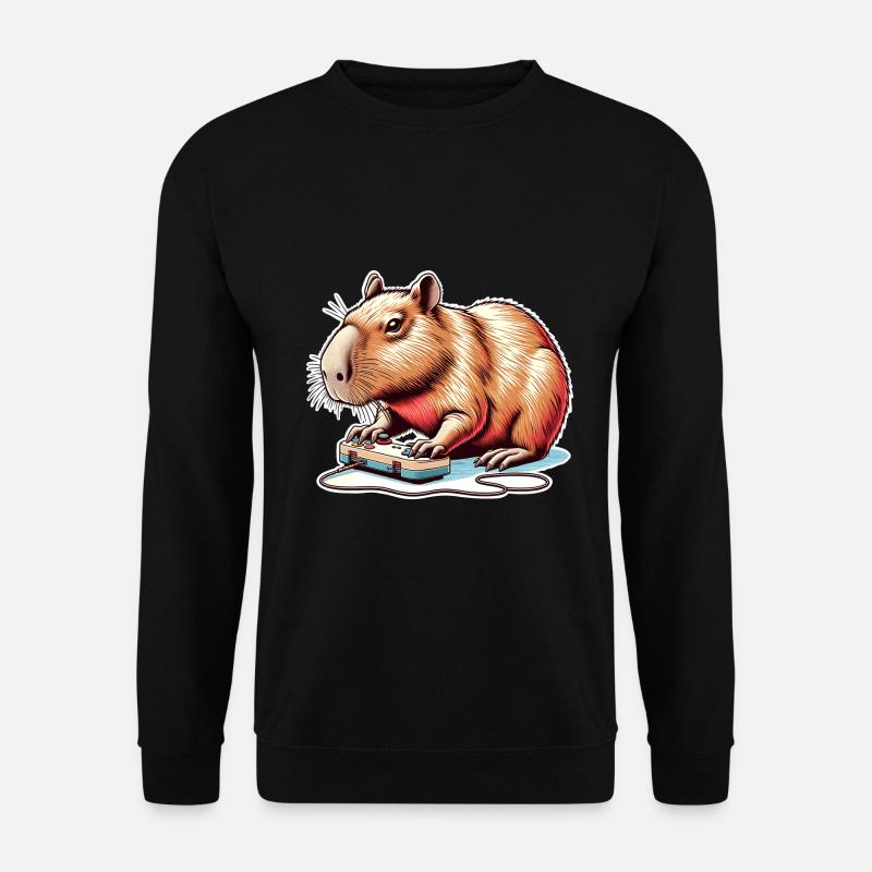 Capybara Nerd du jeu - Sweat-shirt Unisexe - noir