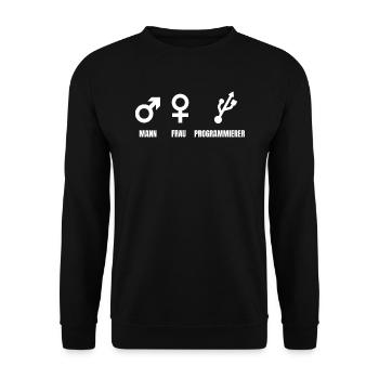 Programmierer - Unisex Pullover - Schwarz - Vorne - Alina (178cm) & Michal (187cm)