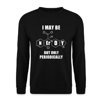 Nerd Geek Geschenk - Unisex Pullover - Schwarz - Vorne - Alina (178cm) & Michal (187cm)