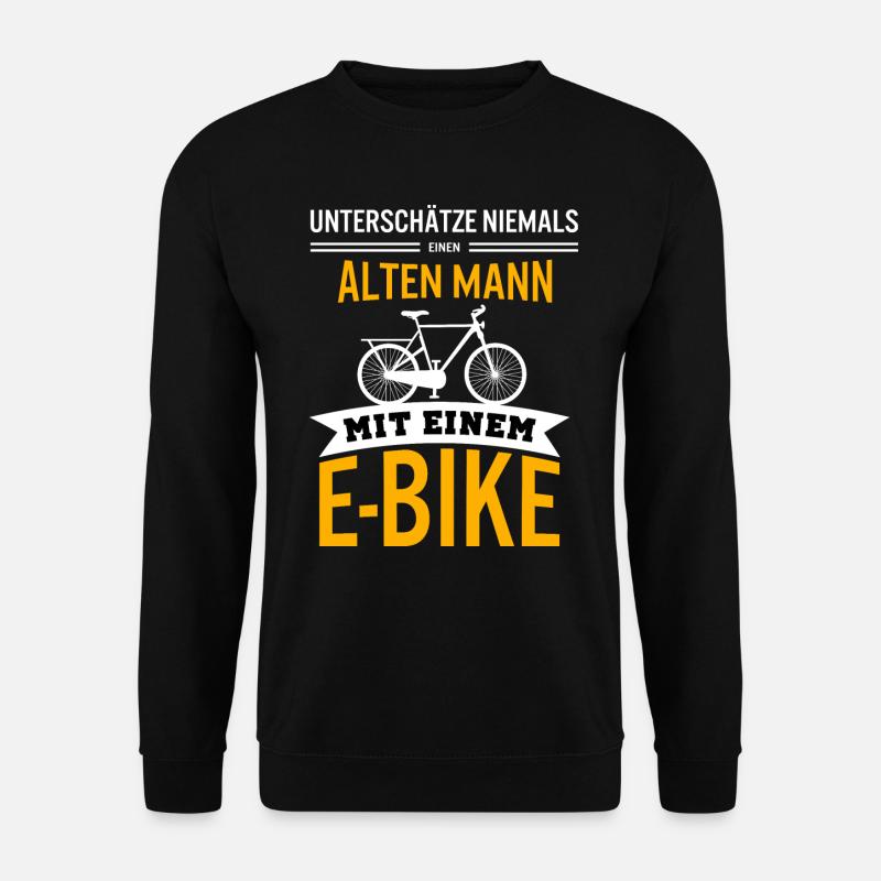 E-Bike E Bike E-Biker Biker Fahrrad Geschenk - Unisex Pullover - Schwarz