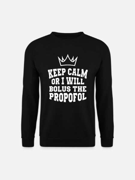 Keep calm Krankenschwester Shirt Anästhesie ITS - Unisex Pullover - Schwarz