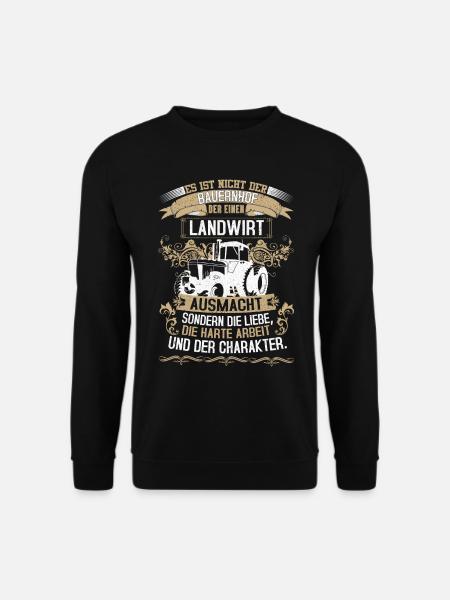 Landwirt Bauer Traktor Landwirtschaft Geschenk - Unisex Pullover - Schwarz