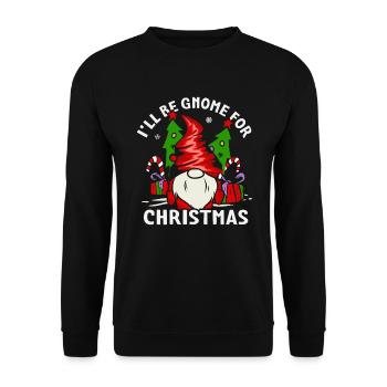 Gnome Zwerg Weihnachtsmann Weihnachtstag - Unisex Pullover - Schwarz - Vorne - Alina (178cm) & Michal (187cm)