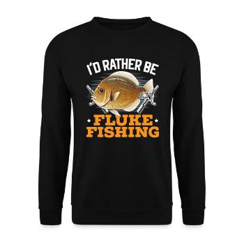 Flounder Fishing Fishing Catcher Summer Flounder - Unisex Sweatshirt - black - Front - Alina (178cm) & Michal (187cm)