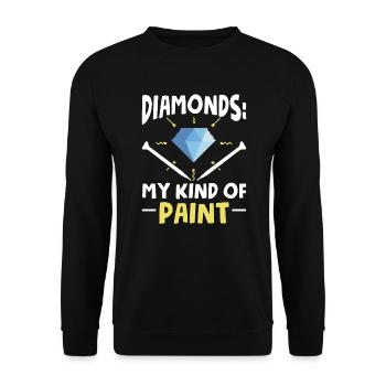Diamond Painting Hobbyist Artist Diamond Painter - Unisex Sweatshirt - black - Front - Alina (178cm) & Michal (187cm)
