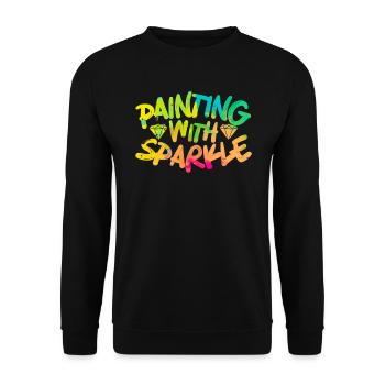 Diamanten Diamantmaler Künstler Bastler - Unisex Pullover - Schwarz - Vorne - Alina (178cm) & Michal (187cm)