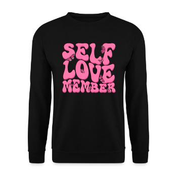 Selbstliebe Selbstwert Ich Liebe Mich Motivation - Unisex Pullover - Schwarz - Vorne - Alina (178cm) & Michal (187cm)