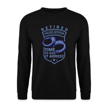 Policier à la retraite Police à la retraite - Sweat-shirt Unisexe - noir - Devant - Alina (178cm) & Michal (187cm)