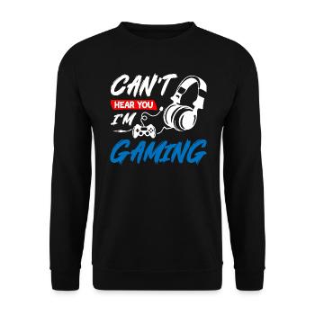 Cnat Hear You I Am Gaming - Unisex Sweatshirt - black - Front - Alina (178cm) & Michal (187cm)