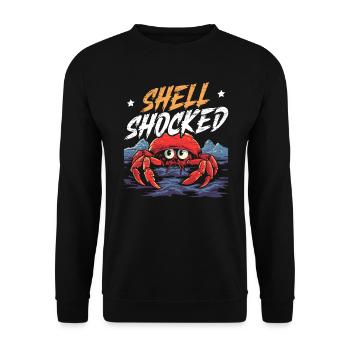 Cute Hermit Crab Crab Crustaceans - Unisex Sweatshirt - black - Front - Alina (178cm) & Michal (187cm)