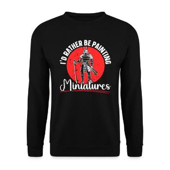 Peinture Miniature Miniaturiste Miniaturiste Chevalier Miniaturiste - Sweat-shirt Unisexe - noir - Devant - Alina (178cm) & Michal (187cm)