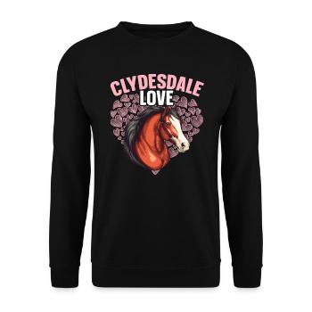 Cheval à sang froid Amateurs de chevaux à cheval - Sweat-shirt Unisexe - noir - Devant - Alina (178cm) & Michal (187cm)