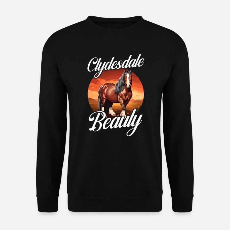 Kaltblüter Pferd Pferdeliebhaber Reiten - Unisex Pullover - Schwarz