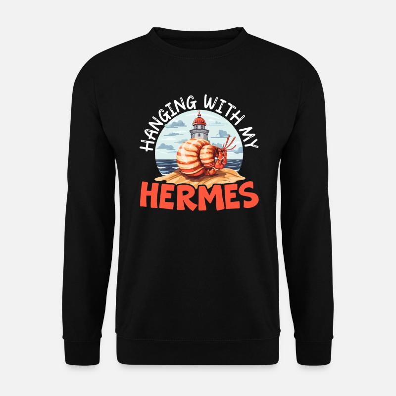 Mignon bernard-l’ermite crabes crustacés - Sweat-shirt Unisexe - noir