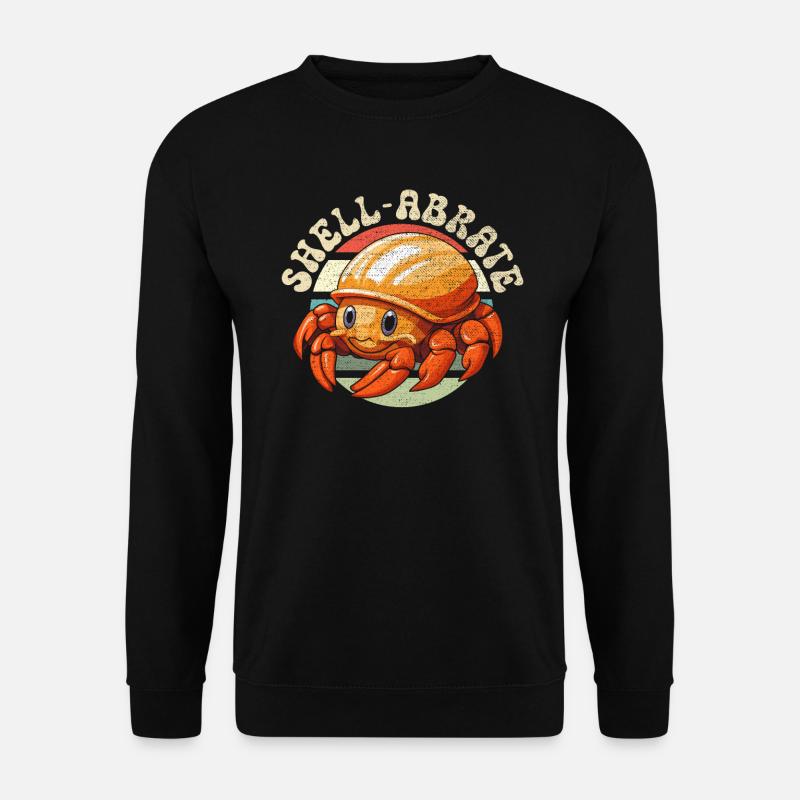 Süsser Einsiedlerkrebs Krabbe Krustentiere - Unisex Pullover - Schwarz