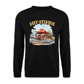 Cute Hermit Crab Crab Crustaceans - Unisex Sweatshirt - black - Front - Alina (178cm) & Michal (187cm)