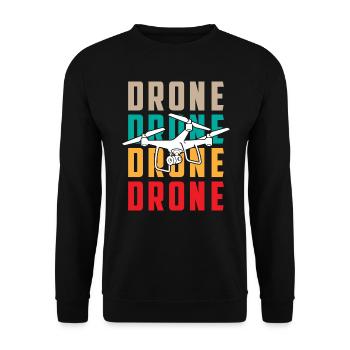 Drone - Unisex Pullover - Schwarz - Vorne - Alina (178cm) & Michal (187cm)