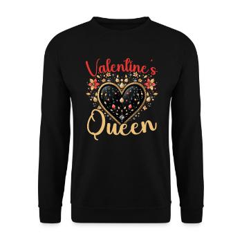 Valentinstag-Geschenk Ehefrau Freundin 14. Februar - Unisex Pullover - Schwarz - Vorne - Alina (178cm) & Michal (187cm)