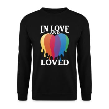 Valentine's Day Gift Wife Girlfriend February 14 - Unisex Sweatshirt - black - Front - Alina (178cm) & Michal (187cm)