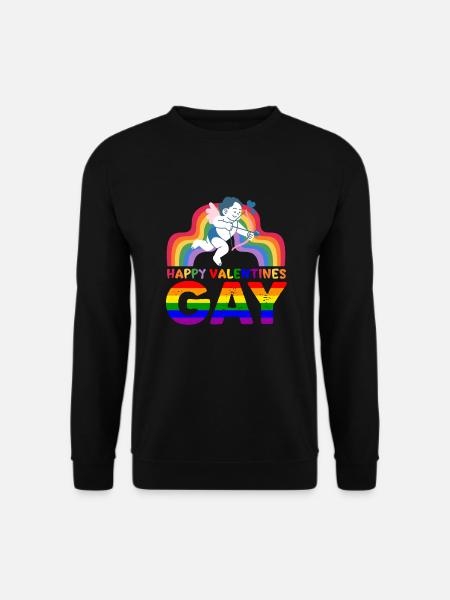 14. Februar Valentinstag-Geschenk Gay Schwul LGBT - Unisex Pullover - Schwarz