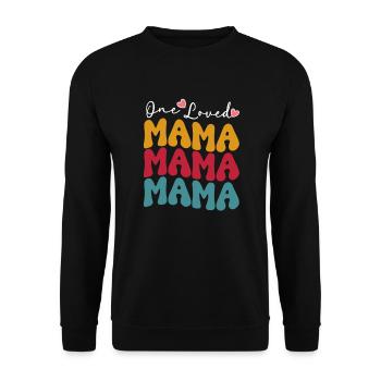 14. Februar Valentinstag-Geschenk Mutter Mama - Unisex Pullover - Schwarz - Vorne - Alina (178cm) & Michal (187cm)