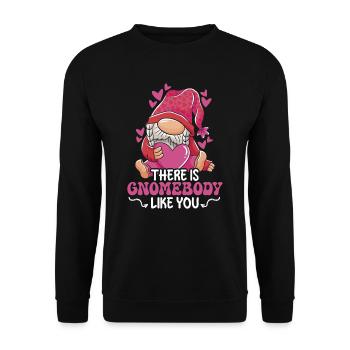 Valentinstag-Geschenk 14. Februar Zwerg Garten - Unisex Pullover - Schwarz - Vorne - Alina (178cm) & Michal (187cm)