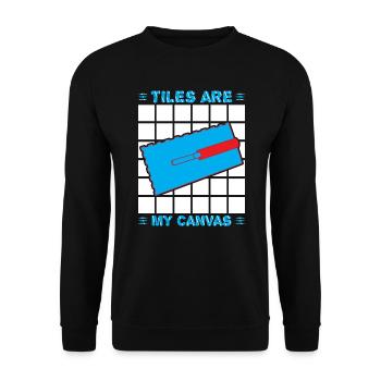 Profession Meilleure idée cadeau carreleur - Sweat-shirt Unisexe - noir - Devant - Alina (178cm) & Michal (187cm)