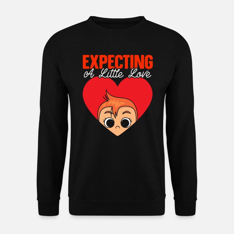 Faire-part Grossesse Saint Valentin Bébé - Sweat-shirt Unisexe - noir