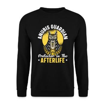 Anubis Egyptian God Mythology Egypt Pharaoh - Unisex Sweatshirt - black - Front - Alina (178cm) & Michal (187cm)
